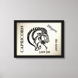Capricorn Zodiac-tecken och symbol Canvastryck