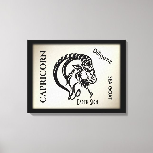 Capricorn Zodiac-tecken och symbol Canvastryck (Framsida)