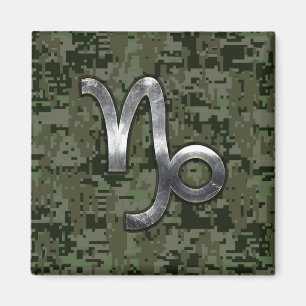 Capricorn Zodiac-tecken på oliv grönt digitalkamer Magnet