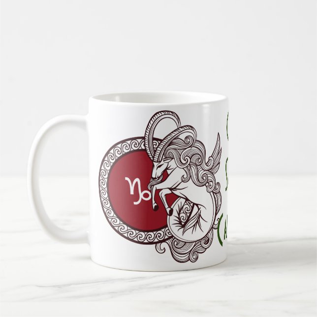 Capricorn zodiac-tecken personlig kaffemugg (Vänster)