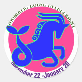 Capricorn Zodiac-tecken Personlig Sticker Runt Klistermärke