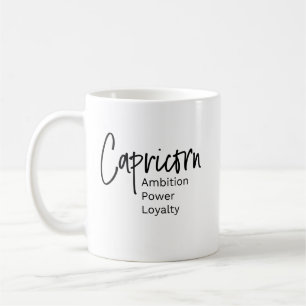 Capricorn zodiac-tecken positiva egenskaper kaffemugg