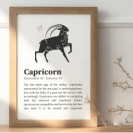 Capricorn Zodiac-tecken poster
