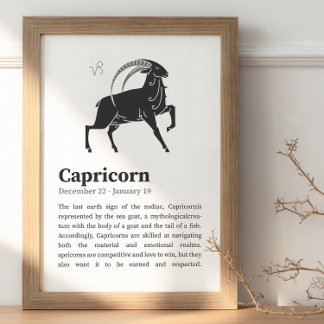 Capricorn Zodiac-tecken poster