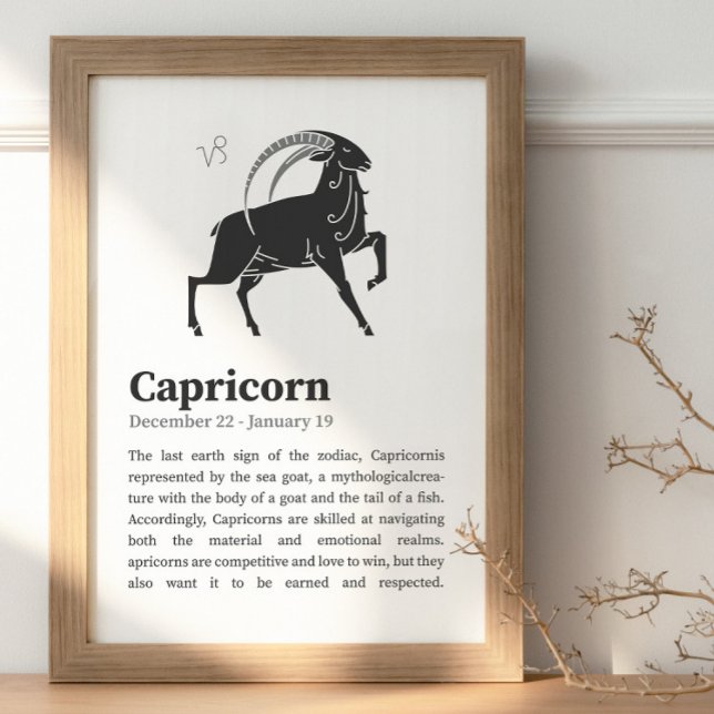 Capricorn Zodiac-tecken poster (Skapare uppladdad)
