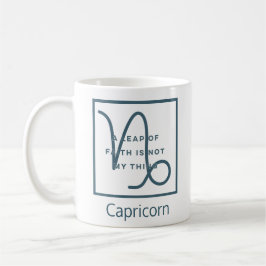 Capricorn Zodiac-tecken Roligt Elegant Blått text Kaffemugg