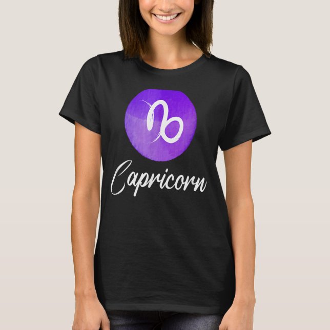 Capricorn Zodiac-tecken T Shirt (Framsida)