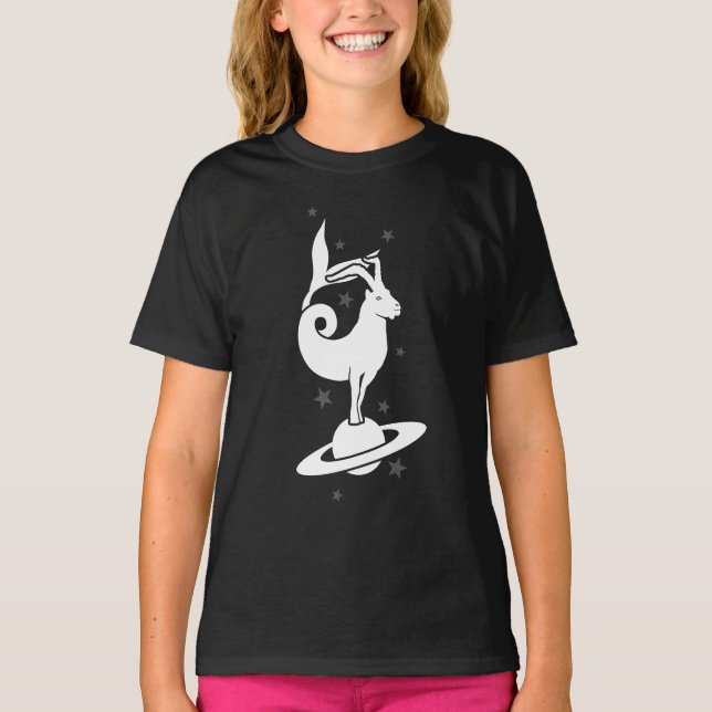 Capricorn zodiac-tecken t shirt (Framsida)