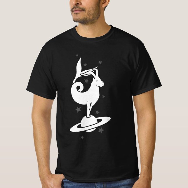 Capricorn zodiac-tecken t shirt (Framsida)