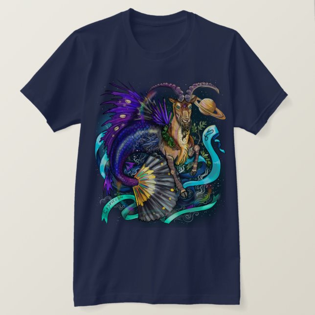 Capricorn Zodiac-tecken T Shirt (Design framsida)