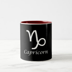 "Capricorn" Zodiac-tecken Två-Tonad Mugg