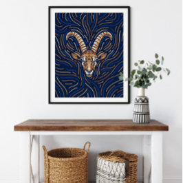 Capricorn Zodiac-tecken | Zodiac Digital Print Poster