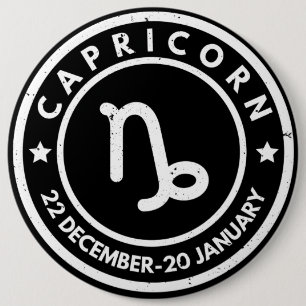 Capricorn Zodiac-teckenknapp Knapp