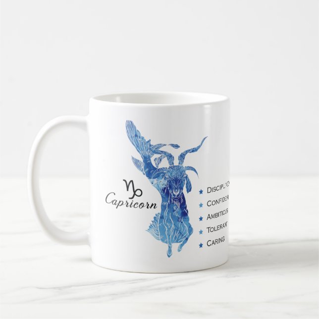 Capricorn Zodiac Traits Mugg (Vänster)