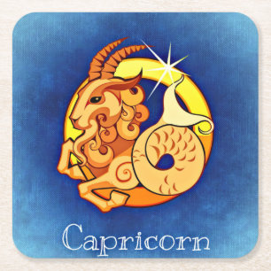 capricorn zodiac underlägg papper kvadrat