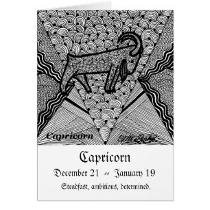 Capricorn (Zodiac undertecknar), Hälsningskort