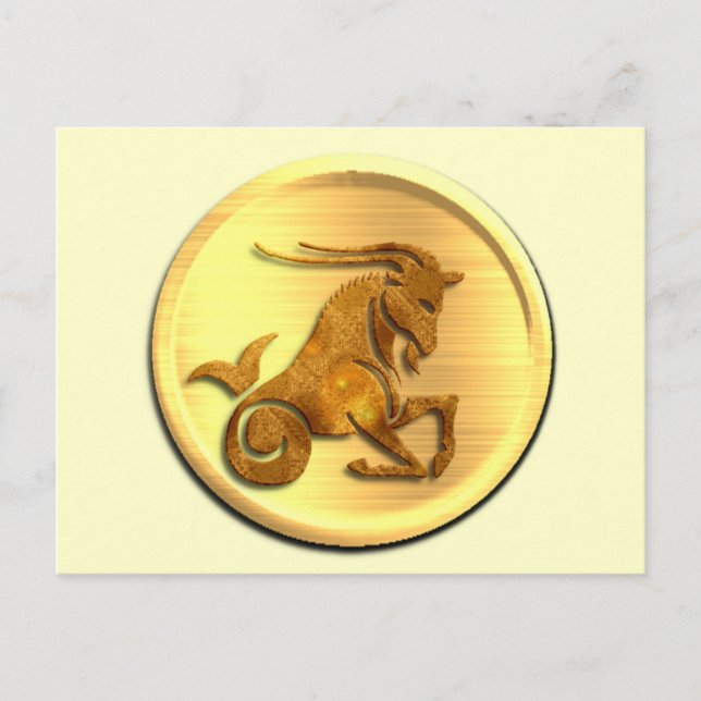 Capricorn Zodiac-vykort Vykort (Framsida)