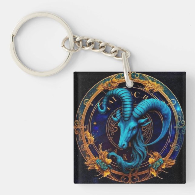 Capricorn Zodiak Keychain (Framsidan)