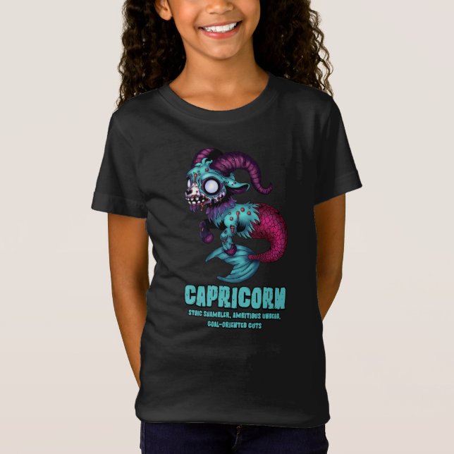 Capricorn Zombie T Shirt (Framsida)