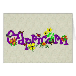 Capricornblommor Hälsningskort