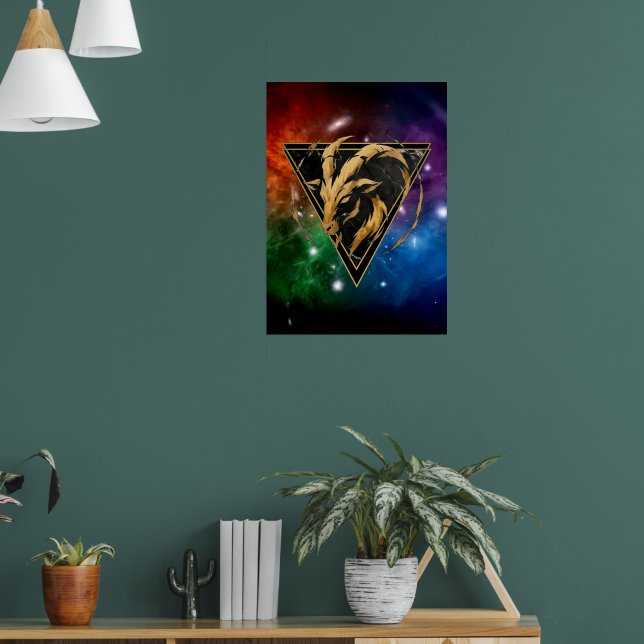 Capricorne Zodiaque Cadeau Astrologie Poster (Vardagsrum 1)