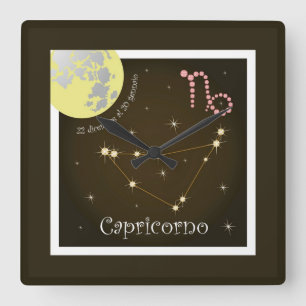 Capricorno 22 dicembre al 20 gennaio Uhr Fyrkantig Klocka