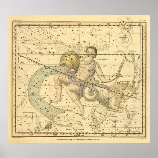 Capricornus och Aquarius Poster (Framsidan)