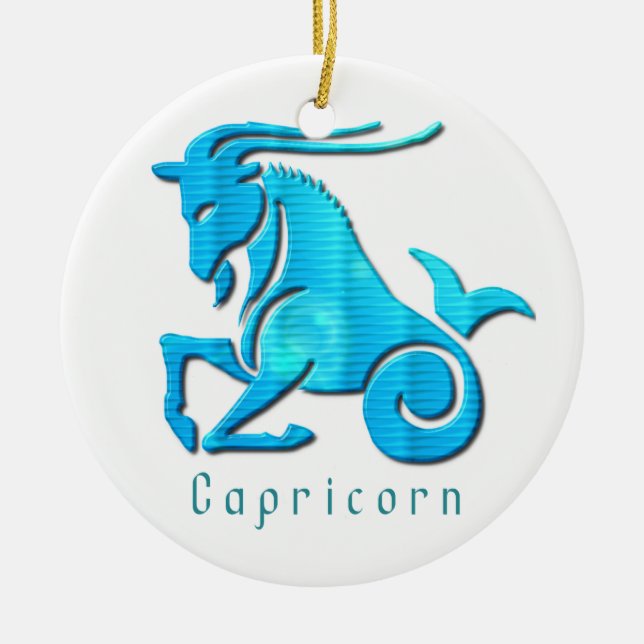 CapricornZodiac Orament Julgransprydnad Keramik (Framsidan)