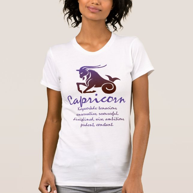 CapricornZodiacskjorta Tee (Framsida)