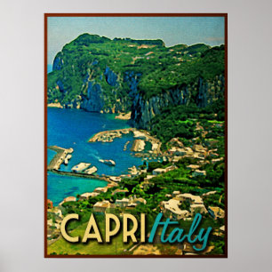 Capris italienvintage resor poster