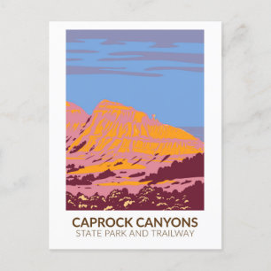 Caprock Canyons State Park och Trailway Texas Vykort