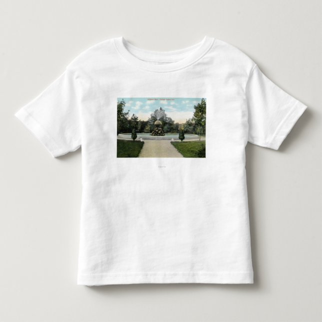 Capron parkerar beskådar av fontänen tee shirt (Framsida)