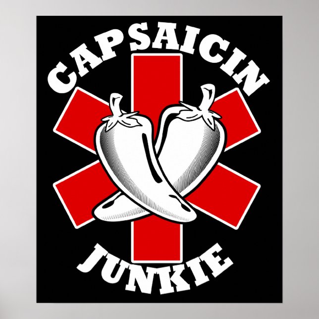 Capsaicin Junkie $24.95 Art Poster (Framsidan)