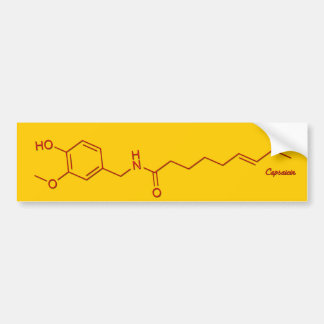 Capsaicin strukturerar bildekalet bildekal