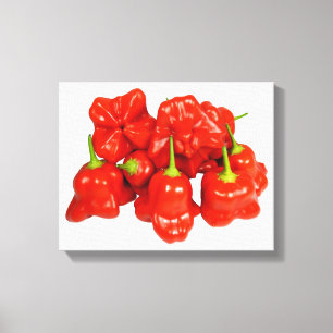 Capsicum Chinense Chili Stretched Kanvastryck