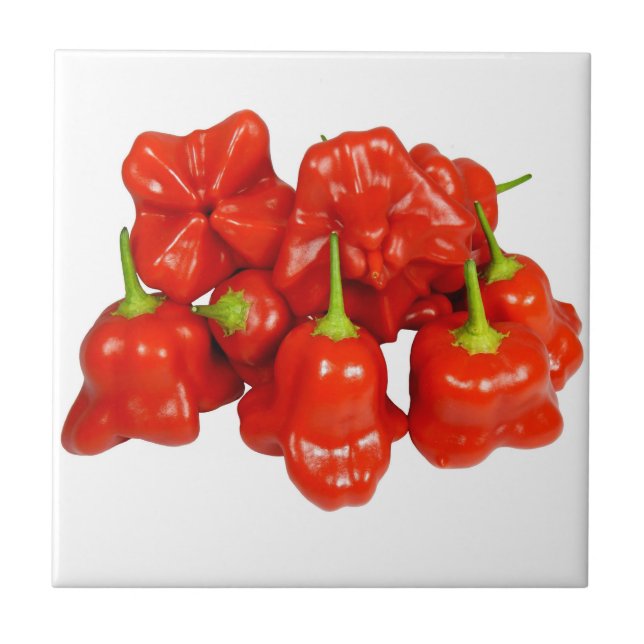 Capsicum Chinense Chili Tile Kakelplatta (Framsidan)