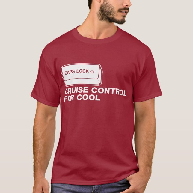 capslock - automatisk farthållare för coola tee shirt (Framsida)