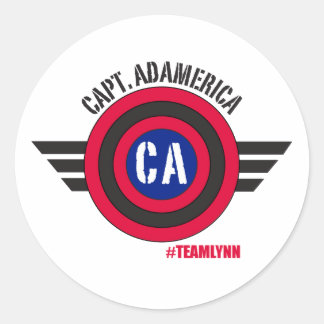 Capt Adamerica Round Sticker Runt Klistermärke