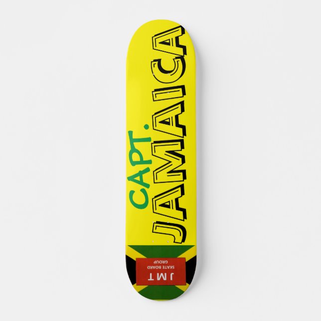 CAPT JAMAICA JMT Skateboard, 7¾ tum Deck Mini Skateboard Bräda 18,5 Cm (Framsida)