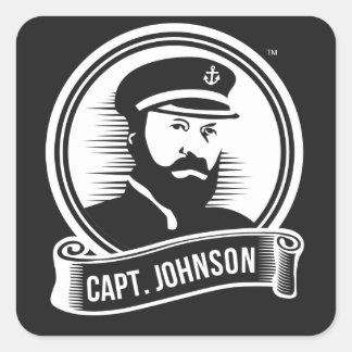 Capt. Johnson Sticker Fyrkantigt Klistermärke