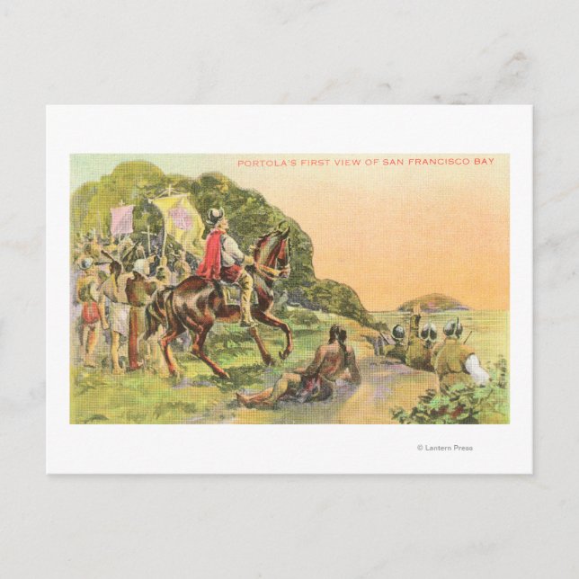 Capt. Portolas första vy Vykort (Framsida)