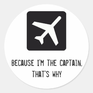 Capt. Sticker Runt Klistermärke