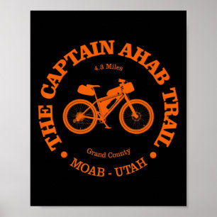 Captain Ahab Trail Rolig Moab Utah Mountainbiking Poster
