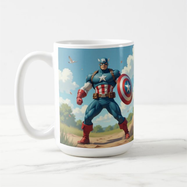 Captain America-mugg Kaffemugg (Vänster)