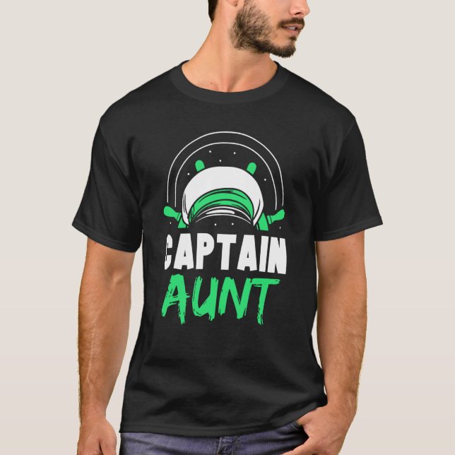 Captain Aunt Yacht Ship Skipper Boat T Shirt (Framsida)