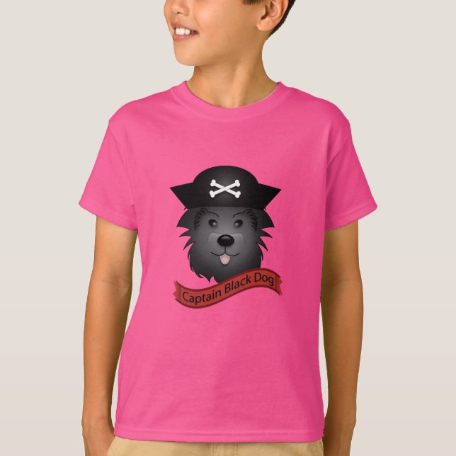 Captain Black Dog - Barn Basic T-Shirt (Framsida)