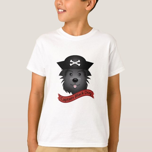 Captain Black Dog - Barn Basic T-Shirt (Framsida)