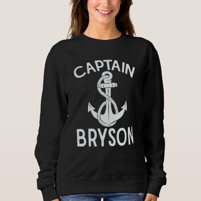 Captain Bryson Anchor Boat Boating Ship Yacht T Shirt (Framsida)