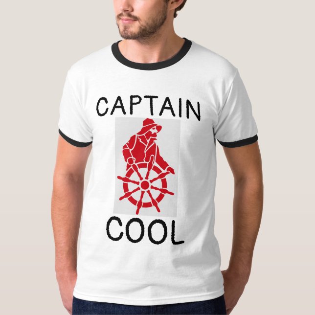 CAPTAIN COOLA, FUNNY MANAR SHRTS T SHIRT (Framsida)