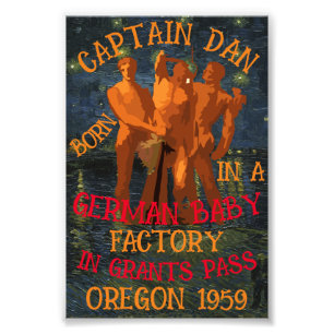 Captain Dan född tysk babyfabrik Grants Pass Fototryck